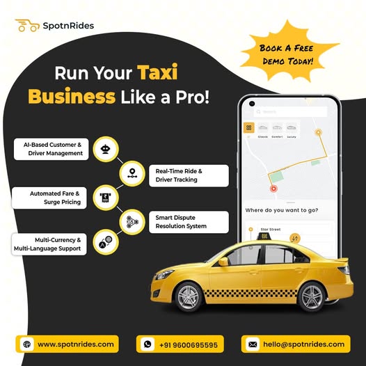 Run Your Taxi Startup Seamlessly with SpotnRides Uber Clone App